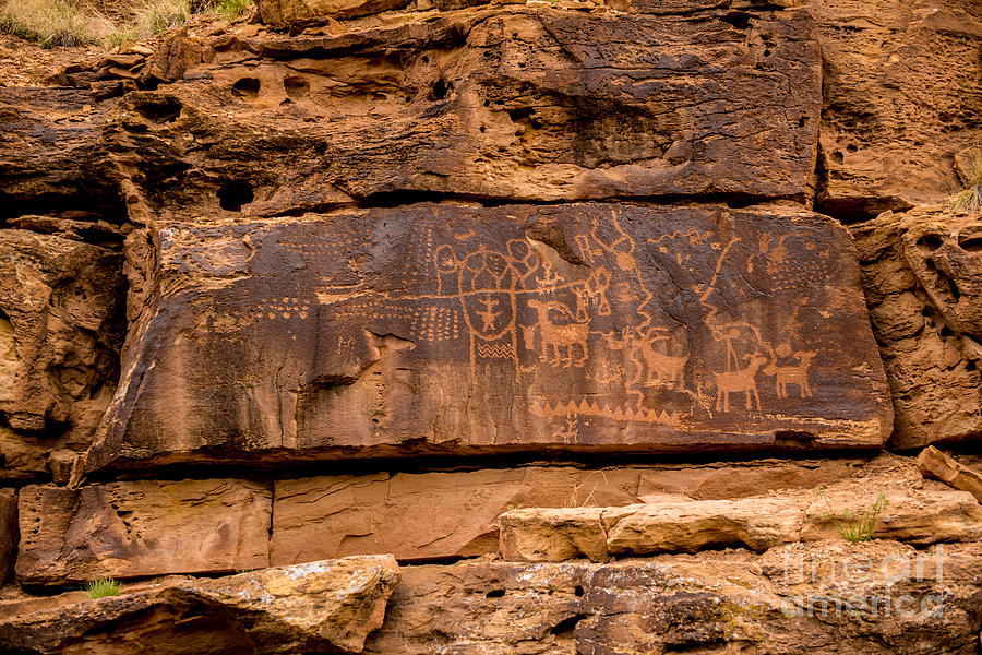 Daddy Canyon Petroglyph - Nine Mile Canyon - Utah Photograph by Gary Whitton