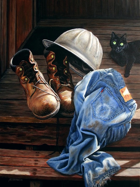 Boot Painting - Daddys Home by Antonio F Branco