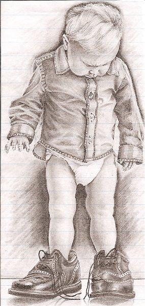 Daddy's Shoe's Drawing by Jared Kendall - Fine Art America