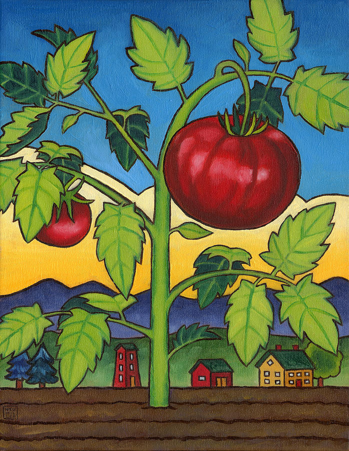 Tomato Painting - Dads Tomato by Stacey Neumiller