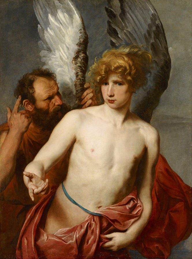 Anthony Van Dyck Painting - Daedalus and Icarus by Anthony van Dyck
