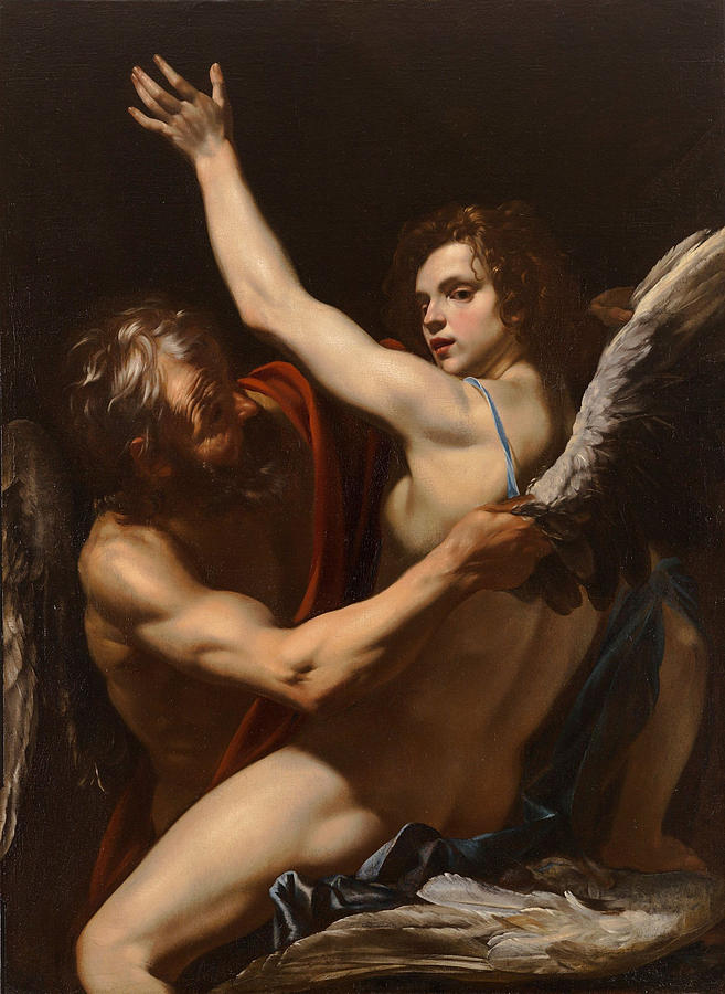 Daedalus and Icarus Painting by Orazio Riminaldi