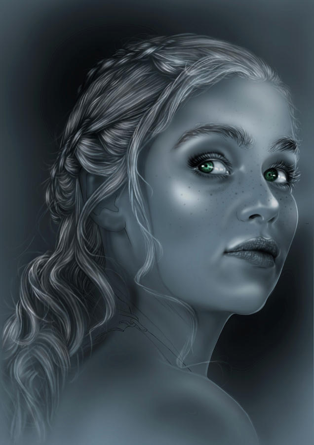 Daenerys Targaryen Drawing by Marina Pacurar