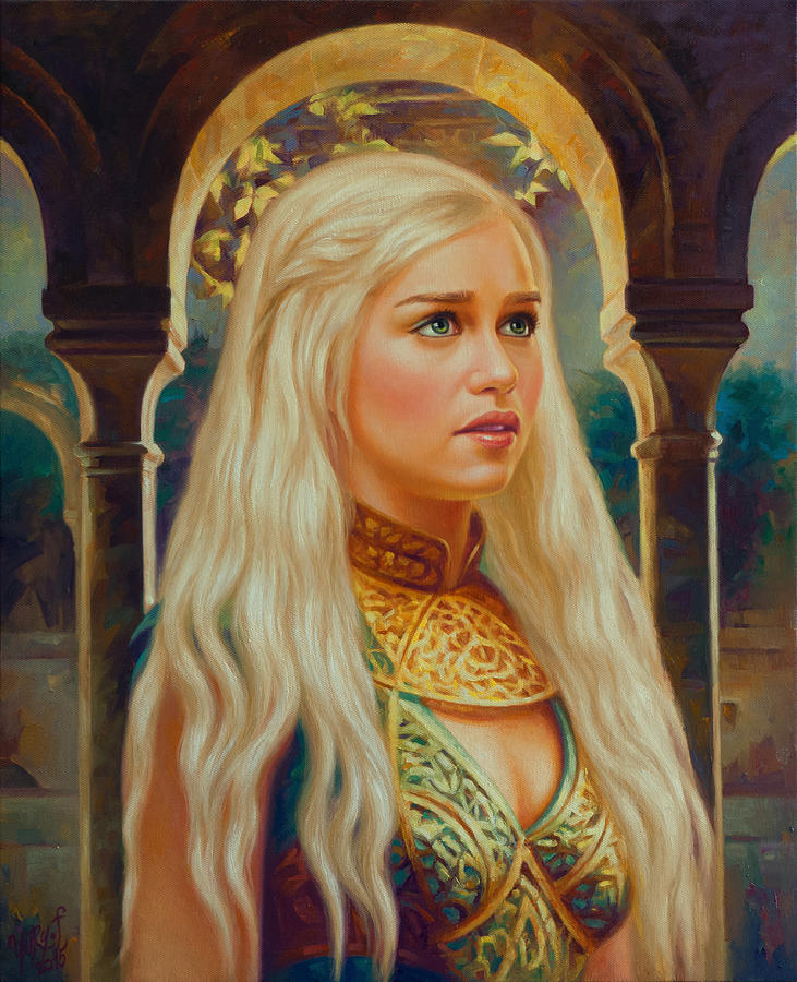 Pretty Woman Movie Painting - Daenerys Targaryen by Yury Fomichev