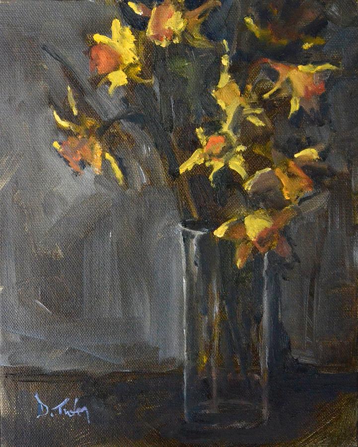 Daffodil Bouquet Painting by Donna Tuten
