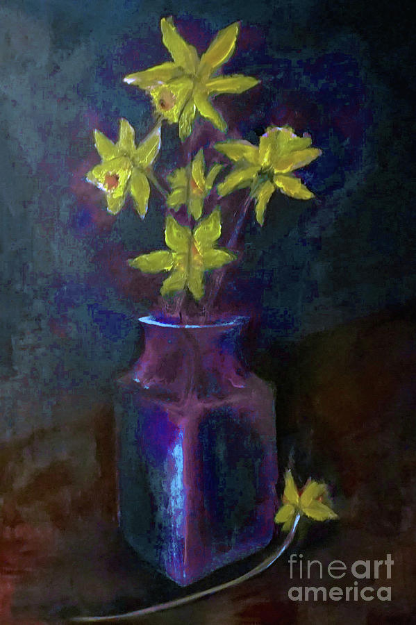 Daffodil Days of Spring Ahead Painting Painting by Lisa Kaiser