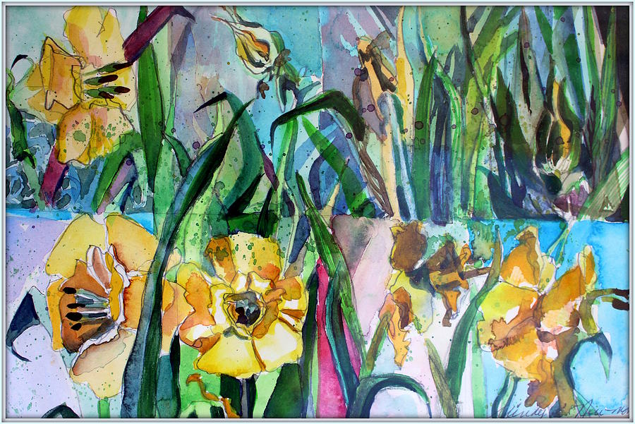 Daffodil Delight Painting by Mindy Newman