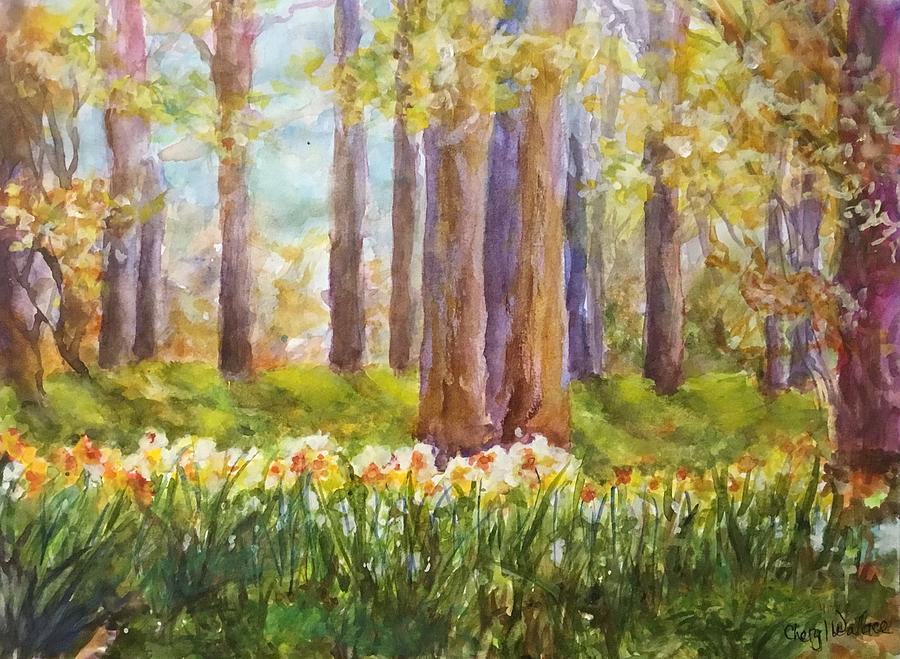 Daffodil Dreams Painting by Cheryl Wallace