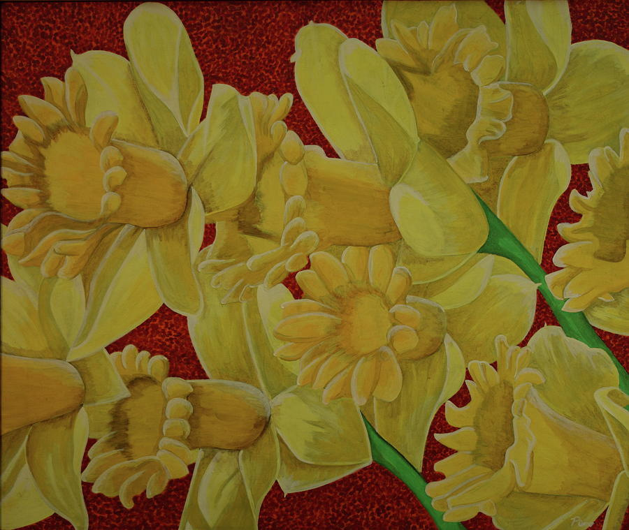 Daffodil Grandiflora Painting by Paul Amaranto