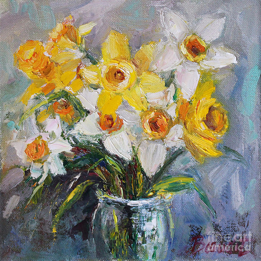 Daffodil in Spring  Painting by Jennifer Beaudet