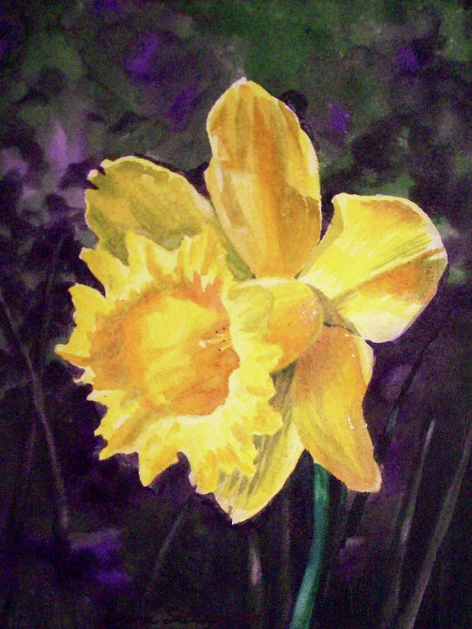 Daffodil Acrylic Painting