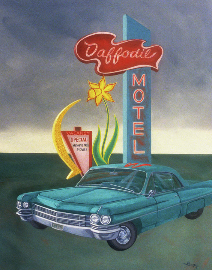 Daffodil Motel Painting by Sally Banfill