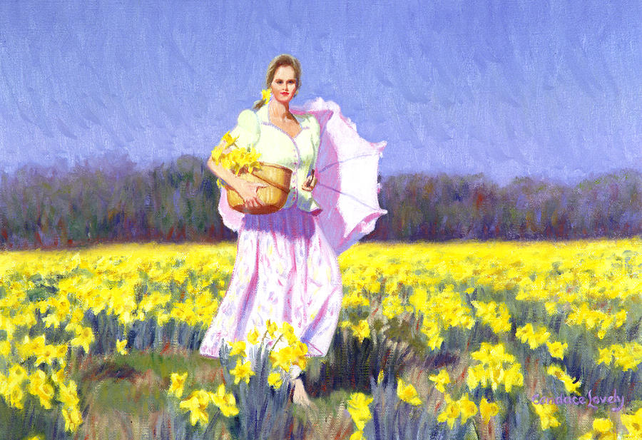 Daffodil Stroll Painting by Candace Lovely