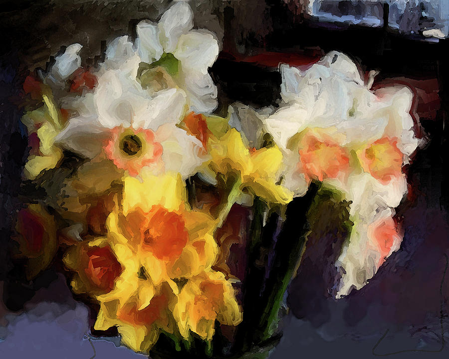 Daffodils Painting by Carla Dreams