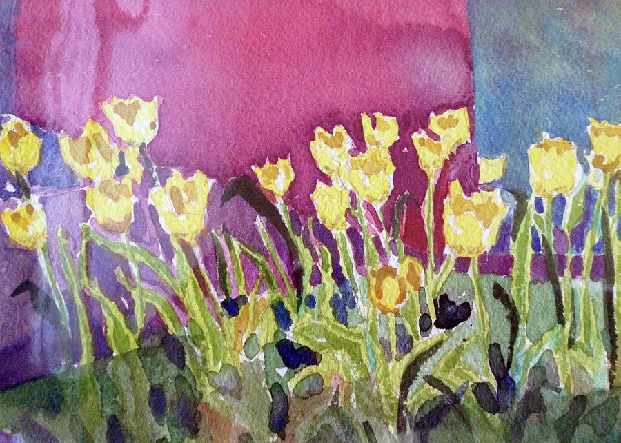 Daffodils Painting by Karen Coggeshall
