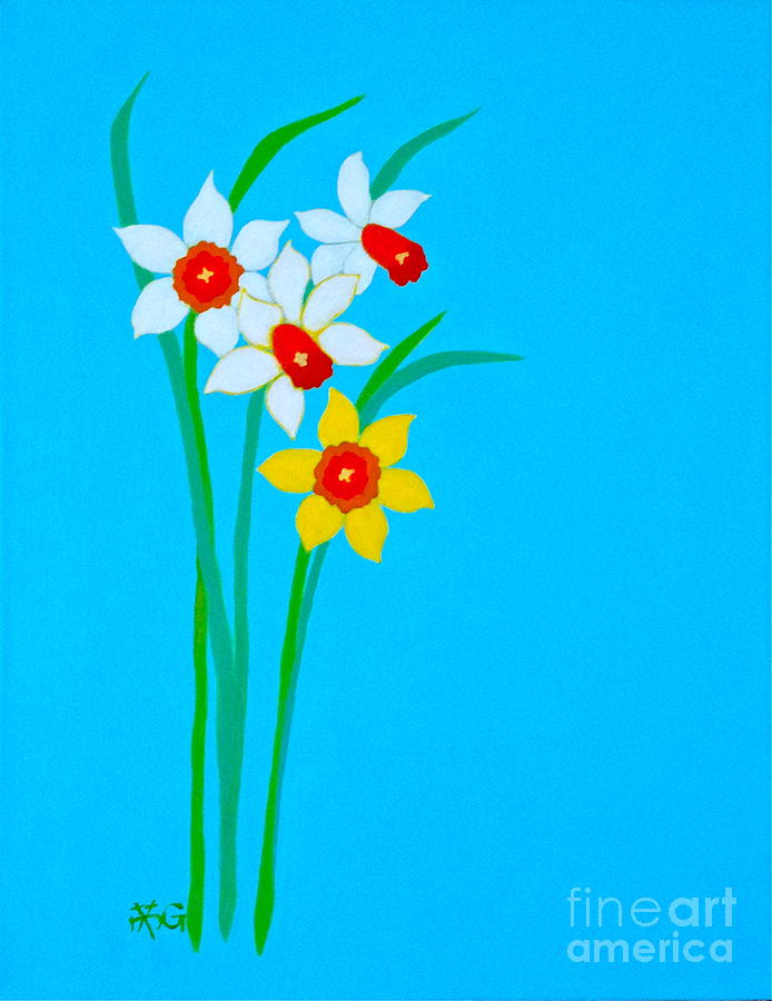 Daffodils   Painting by Wonju Hulse