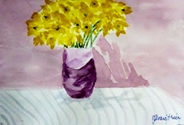 Daffs Painting by Jamie Frier