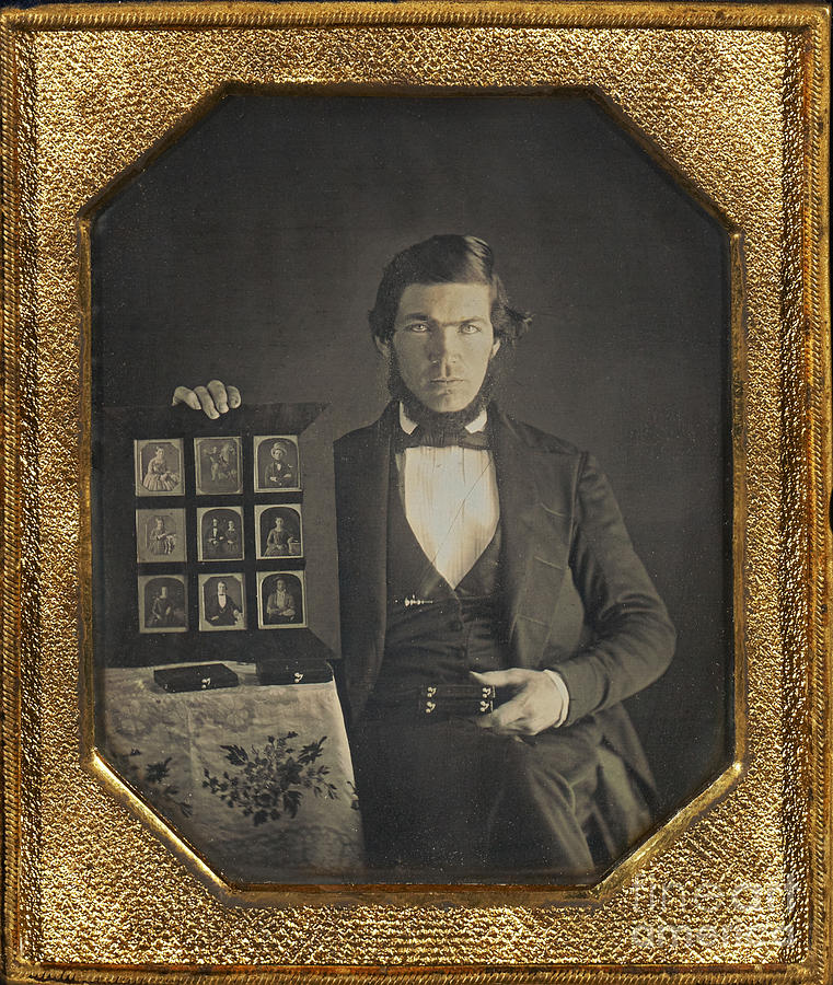 Daguerreotypist Displaying His Work Photograph by Getty Research Institute