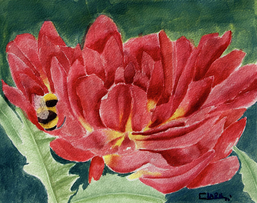 Nature Painting - Dahlia by Wade Clark