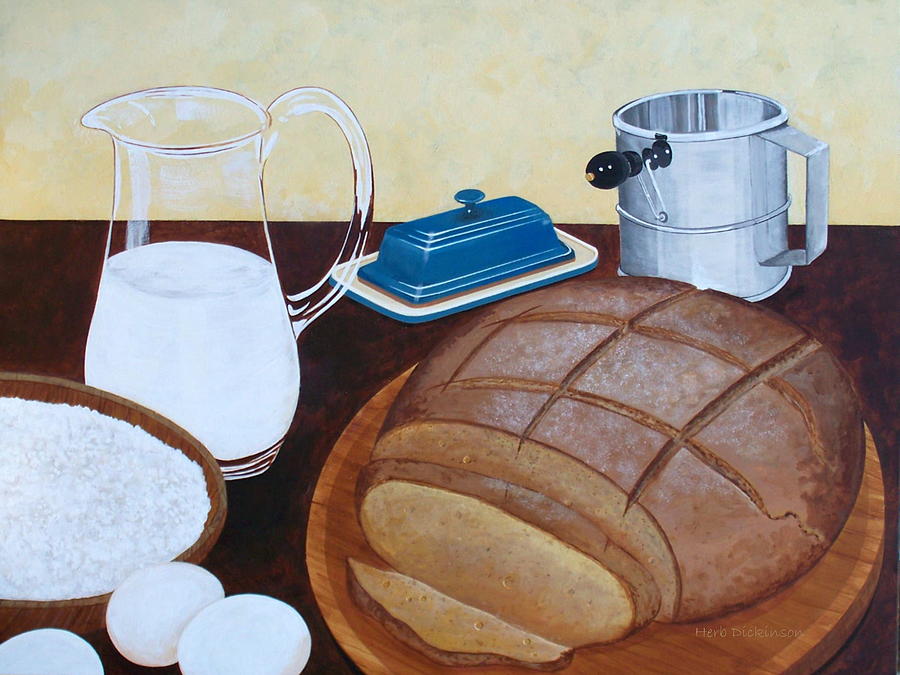 Daily Bread Painting by Herb Dickinson