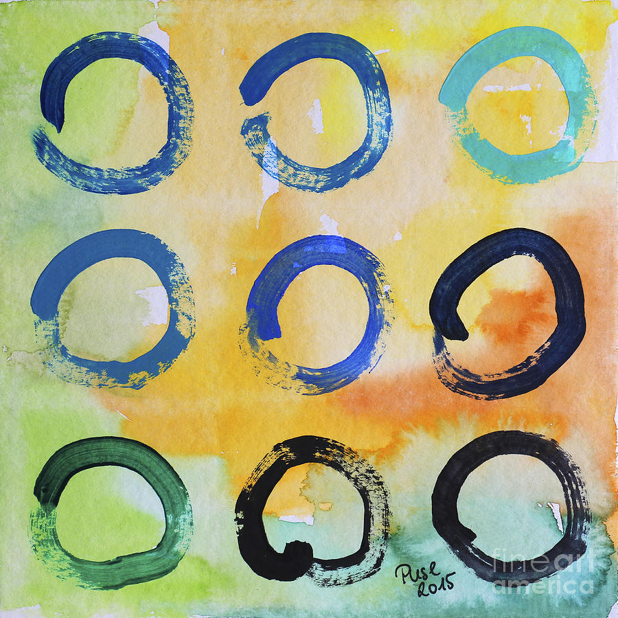 Daily Enso - the Nine Painting by Jutta Maria Pusl
