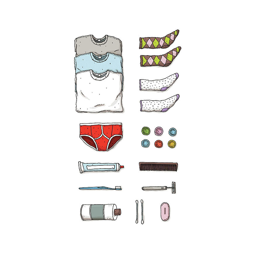 Daily essentials Drawing by David M Galletly