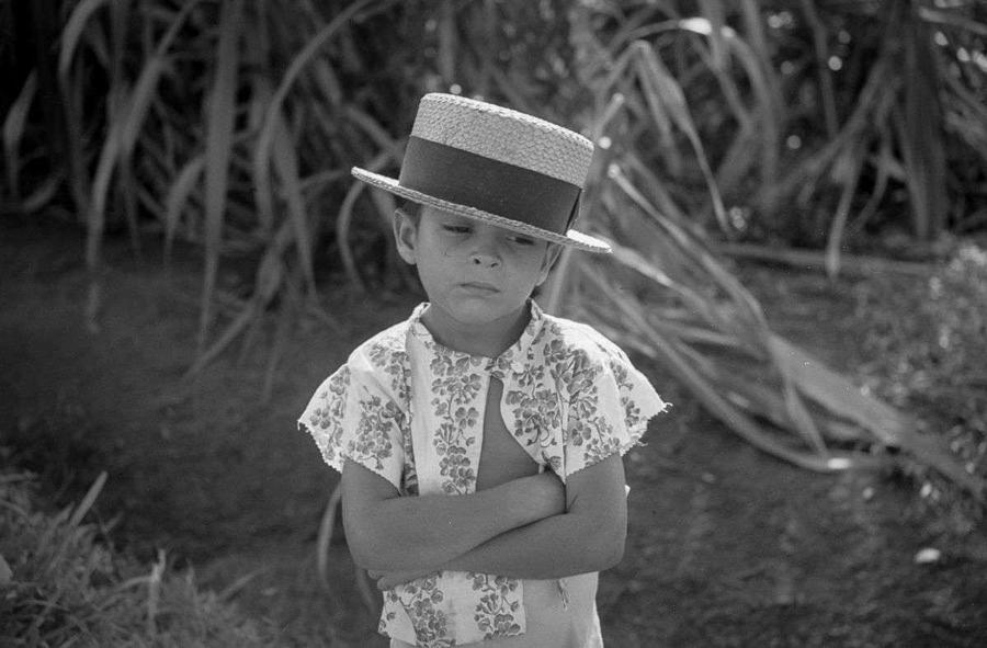 Summer Painting - Daily Life in Puerto Rico, c. 1938-1942, by Jack Delano, FSA, A boy on the road near Corozal. by Celestial Images