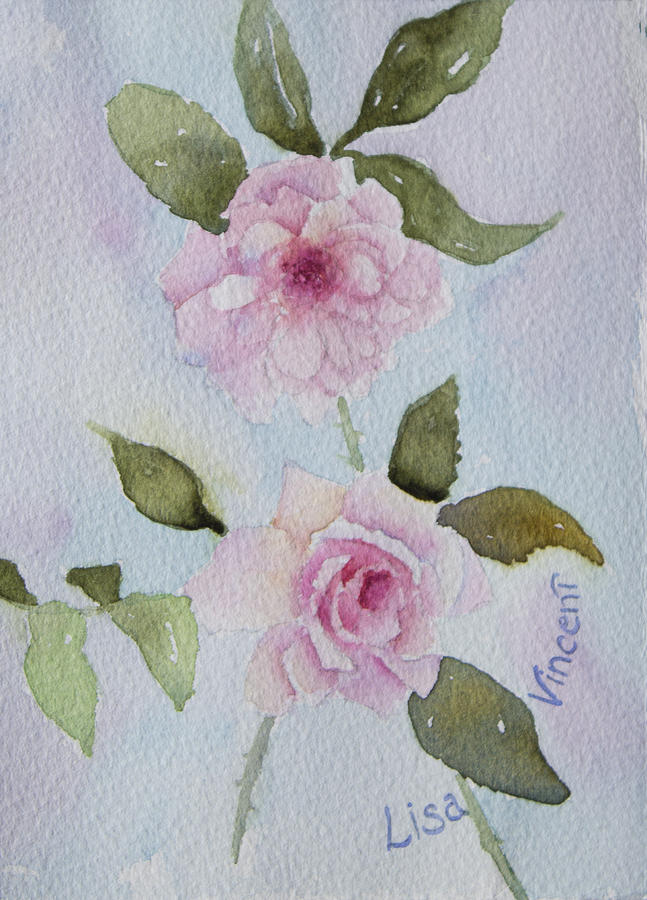 Dainty Pinks Painting by Lisa Vincent