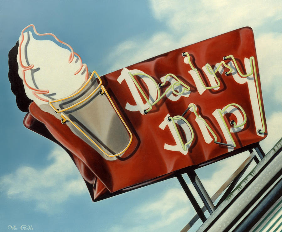 Neon Painting - Dairy Dip by Van Cordle Neon Painting - Dairy Dip by Van Cordle