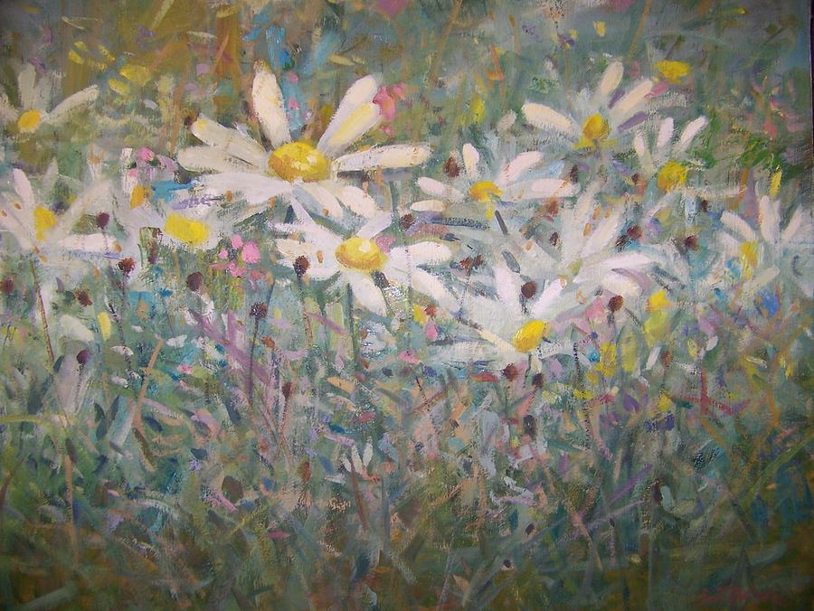 Daisies 2 Painting by Bart DeCeglie