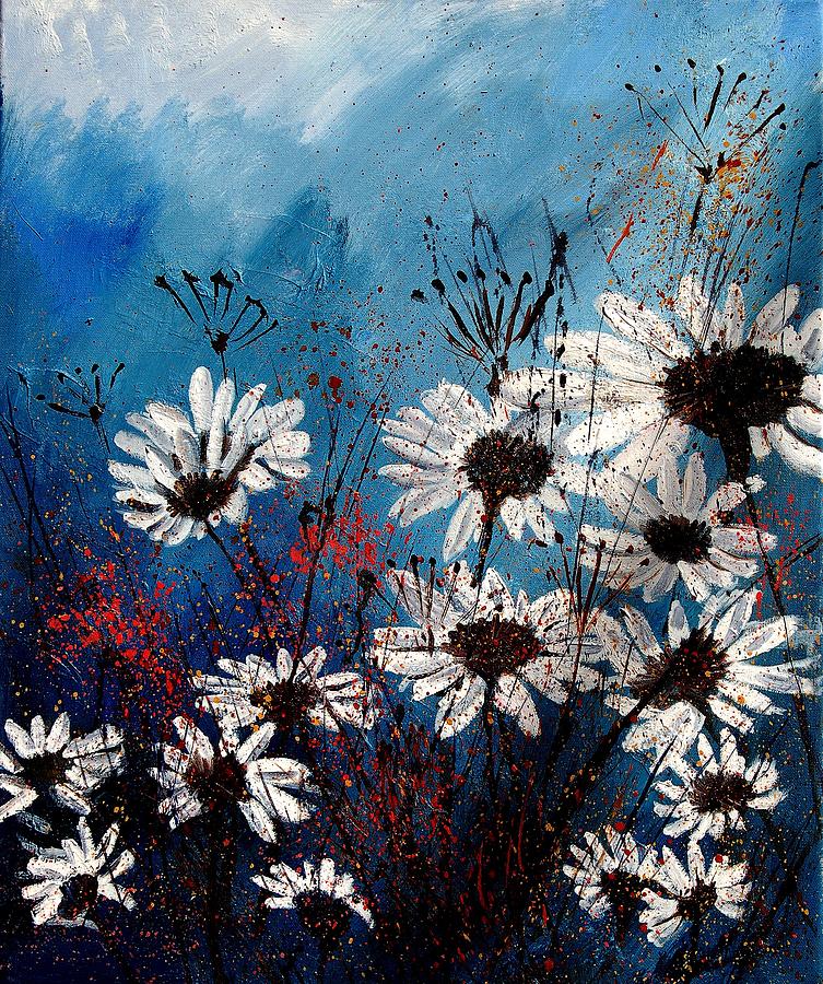 Flower Painting - Daisies 59060 by Pol Ledent