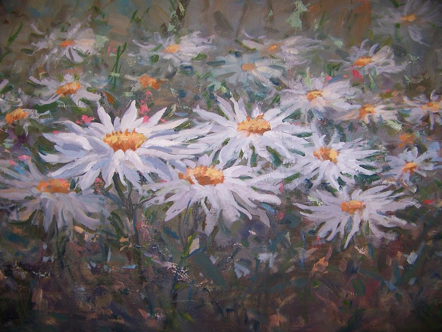 Daisies Painting by Bart DeCeglie