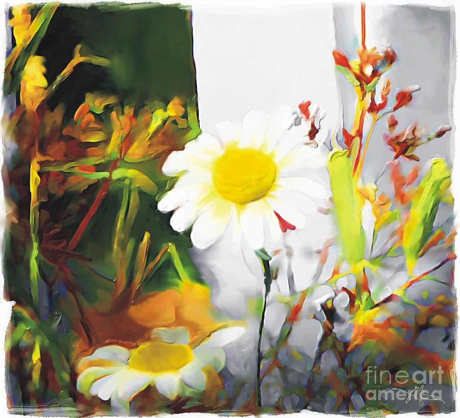 Daisies Painting by Bob Salo