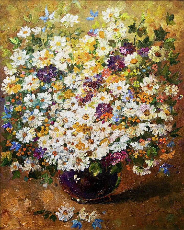 Daisy Painting - Daisies by Dumitru Carpov