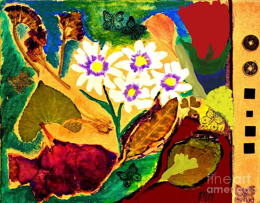 Flower Mixed Media - Daisies in the Medow by Marsha Heiken