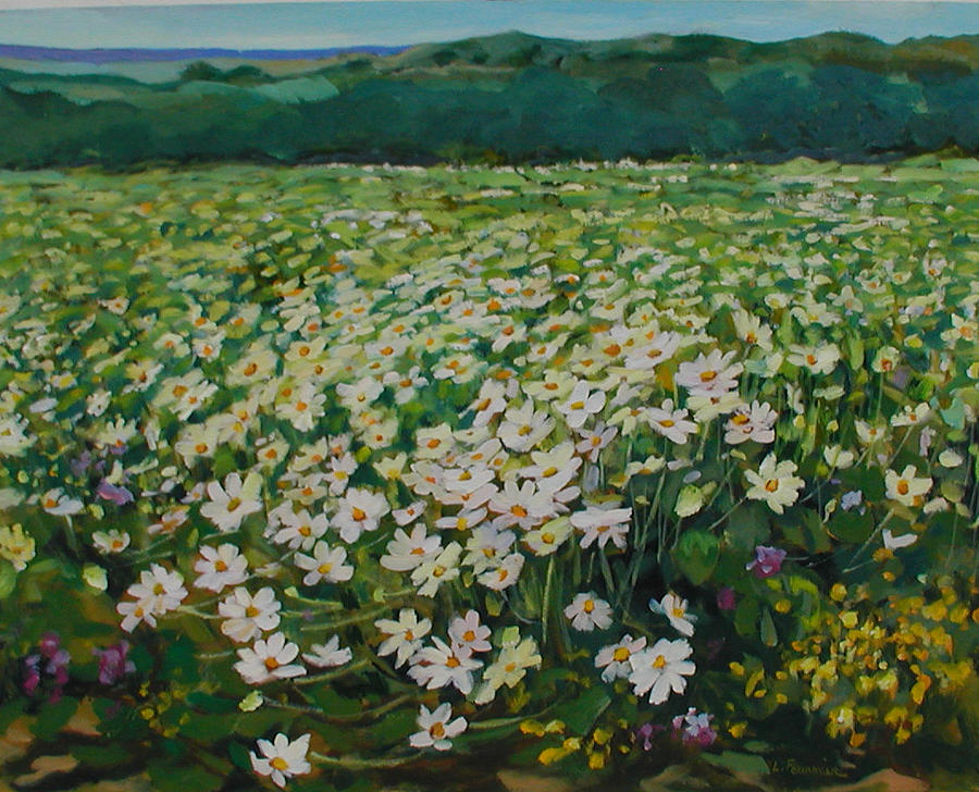 Daisies  Painting by Liliane Fournier