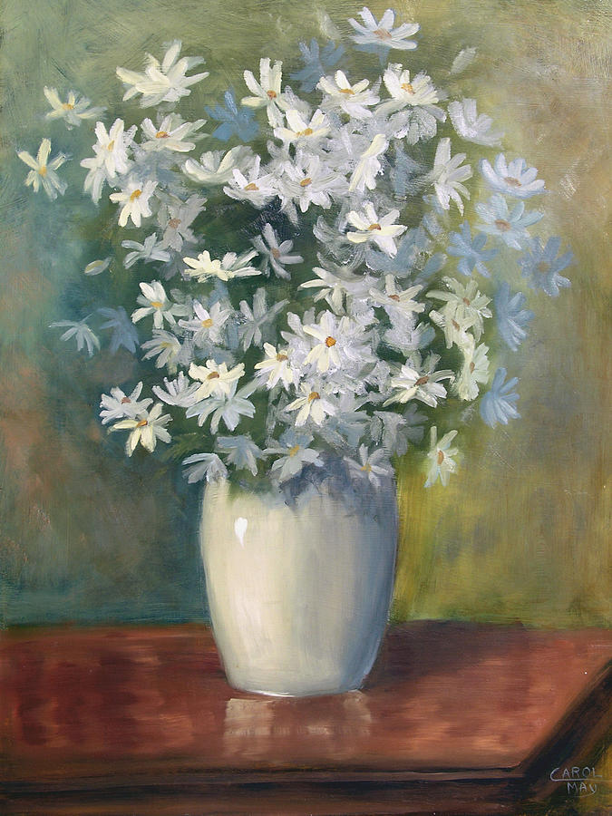 Daisies n Porcelain Painting by Art by Carol May