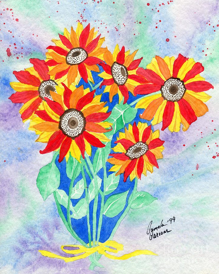 Daisies Painting by Pamela Parsons