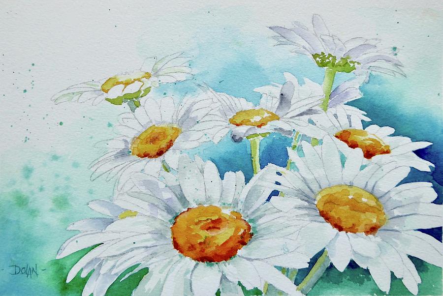 Daisies Painting by Pat Dolan