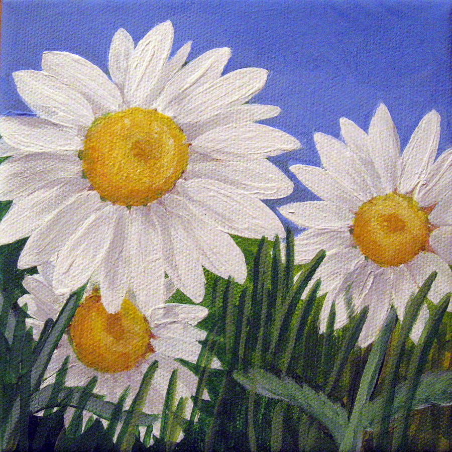 Daisies Painting by Sharon Marcella Marston - Fine Art America