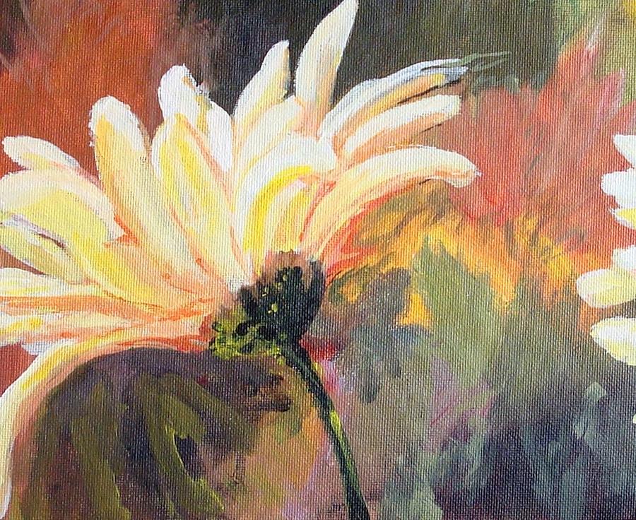 Daisy 2 of 3 Triptych Painting by Susan Fisher