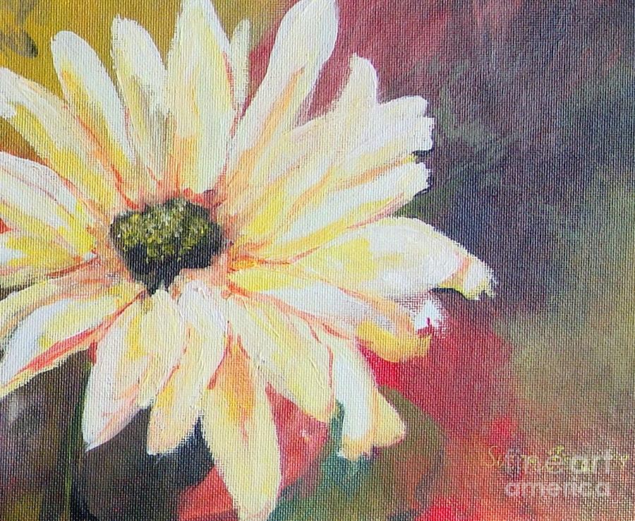 Daisy 3 of 3 Triptych Painting by Susan Fisher
