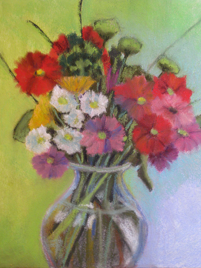 Daisy Bouquet Pastel by Constance Gehring