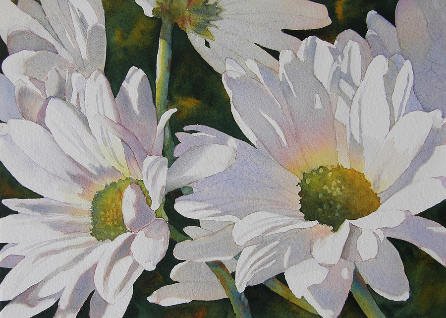 Daisy Bunch Painting by Judy Mercer