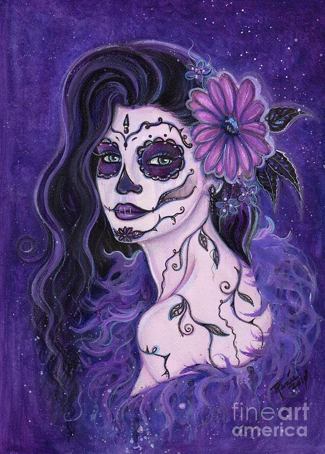 Daisy day of the dead Painting by Renee Lavoie - Fine Art America