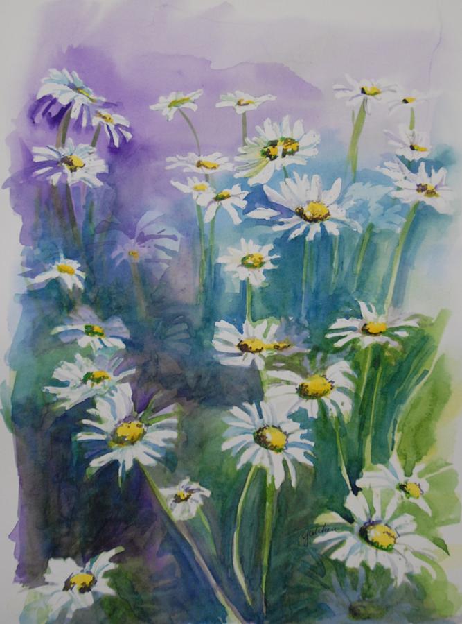 Nature Painting - Daisy Field by Gretchen Bjornson