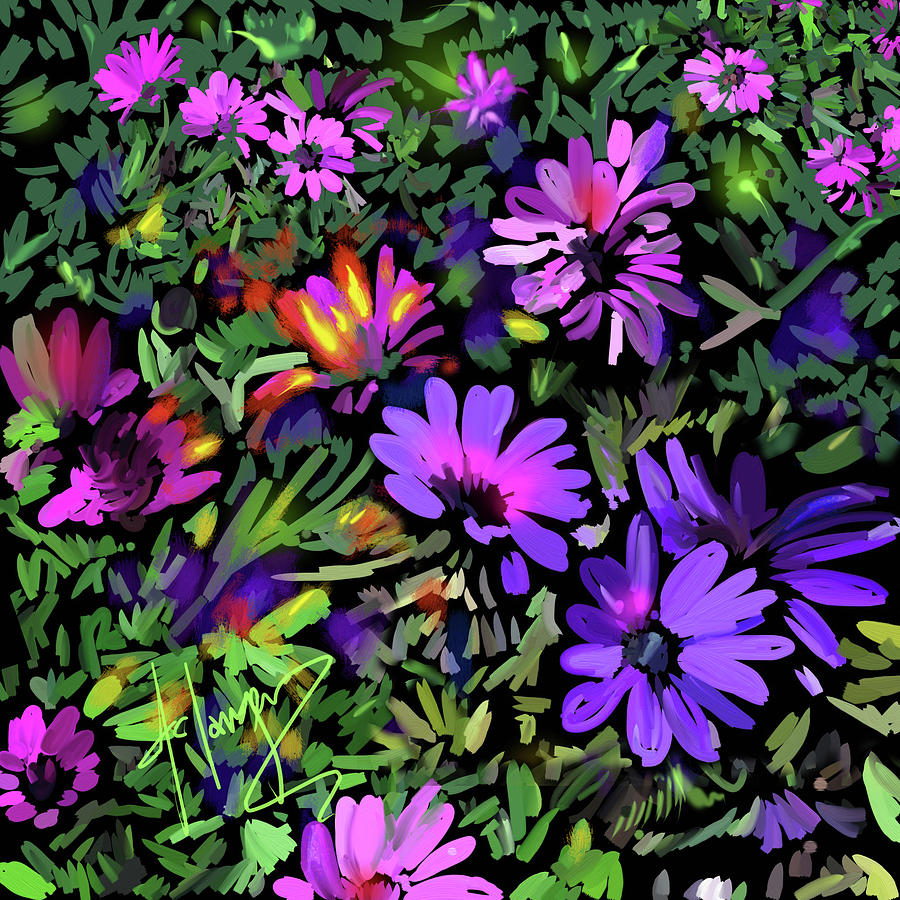 Daisy Garden Painting by DC Langer