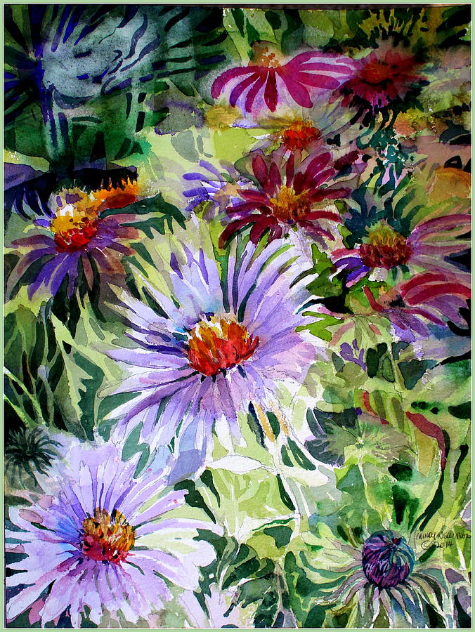 Daisy Garden Painting by Mindy Newman