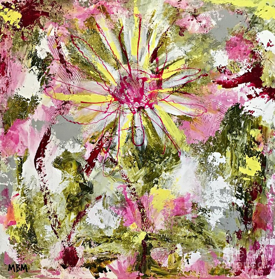 Daisies on Parade no. 1 Painting by Mary Mirabal