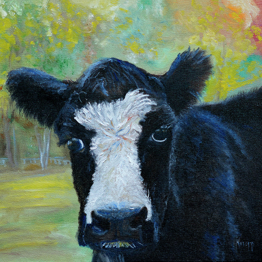 Daisy the Cow Painting by Kathy Knopp